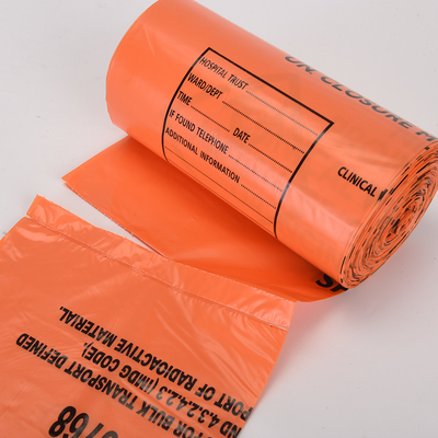 맞춤형 로고 HDPE 바이오 위험 임상 폐기물 노란색 의료 폐기물 가방 OK 콤포스트 인증
