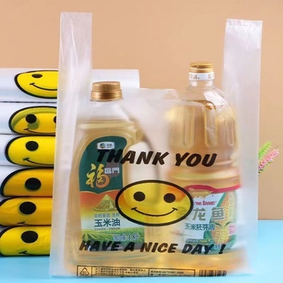 플라스틱 가방 티셔츠 쇼핑 가방 5-100mc 두께 HDPE/LDPE/LLDPE