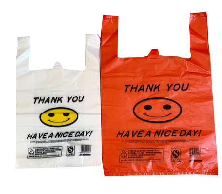 플라스틱 가방 티셔츠 쇼핑 가방 5-100mc 두께 HDPE/LDPE/LLDPE