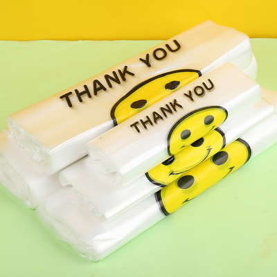 플라스틱 가방 티셔츠 쇼핑 가방 5-100mc 두께 HDPE/LDPE/LLDPE