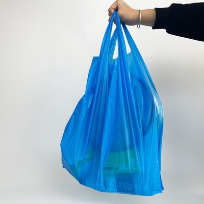티셔츠 손잡이 HDPE/LDPE 재료 구조를 위한 롤에 있는 플라스틱 쓰레기 쓰레기 봉지