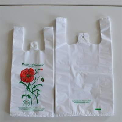 맞춤형 로고 HDPE 오프셋 인쇄 티셔츠 가방