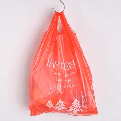 맞춤형 로고 HDPE 오프셋 인쇄 티셔츠 가방