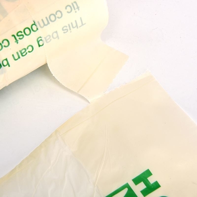 폐기물 수집용 롤에 있는 100% 생분해성, 콤포스타블 스타시트 티셔츠 가방