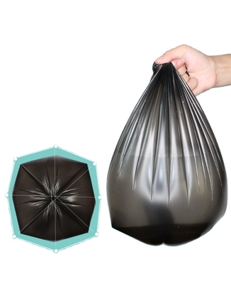 상업용 플라스틱 봉지 두꺼운 검은 쓰레기 봉지 평면 입과 HDPE/LDPE