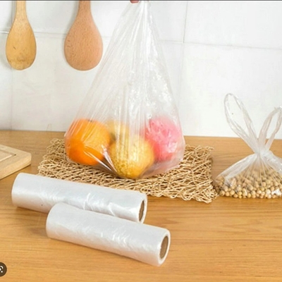 식품 저장용 플라스틱 제품 봉지 평면 또는 손잡이 넥타이 HDPE/LDPE/LLDPE 재료