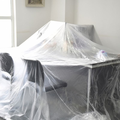 보호용 플라스틱 쓰레기 봉지 Dropcloth 스타일 PE 재료 먼지 방지 소파 커버