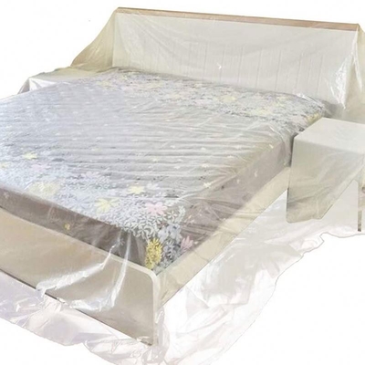 보호용 플라스틱 쓰레기 봉지 Dropcloth 스타일 PE 재료 먼지 방지 소파 커버