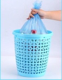 사용자 정의 13 갤런 또는 다른 크기 별 봉우리 쓰레기 가방 HDPE/LDPE/LLDPE 검은색