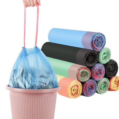 자신의 로고와 HDPE/LDPE/LLDPE 재료가 있는 드래곤 스트링 쓰레기 봉지 OK 콤포스트 인증