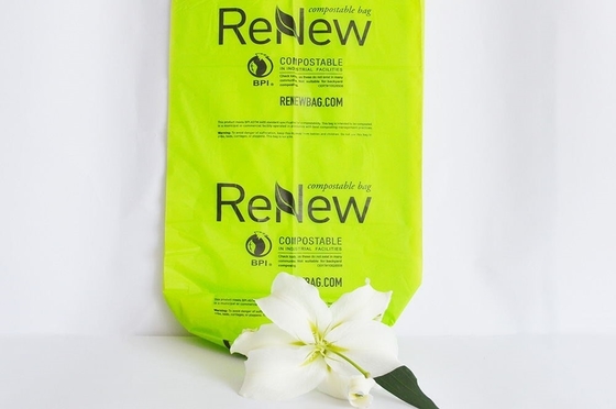 생분해성 HDPE/LDPE 쇼핑백 녹색 또는 맞춤형 색상 OK 콤포스트 인증