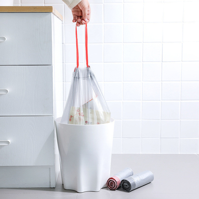 가정 및 사무실 청소 OK 콤포스트 인증을 받은 HDPE 드래그 스트링 쓰레기 봉지 롤