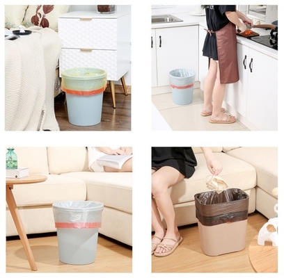 주방 및 사무실 필수품 HDPE/LDPE/LLDPE/MDPE 자동 폐쇄 로프 쓰레기 봉지