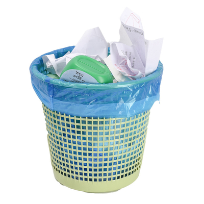 블랙 HDPE 드래그스트링 쓰레기 봉지 롤에 쉽게 위생적인 폐기물 수집