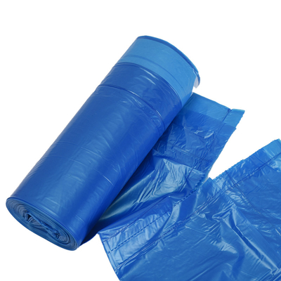 HDPE 플라스틱으로 만든 밧줄이 있는 쓰레기 봉지 주문 받아