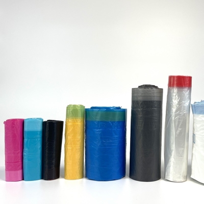 맞춤형 주문 수락 HDPE/LDPE/LLDPE로 만든 향기있는 드래그 스트링 쓰레기 봉지 롤