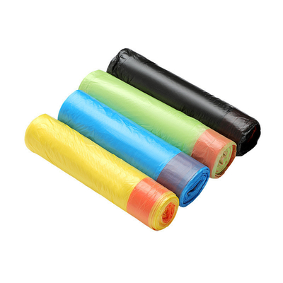 OK 콤포스트 인증 HDPE 사용자 지정 로고 인쇄 드래그 스트링 쓰레기 봉지