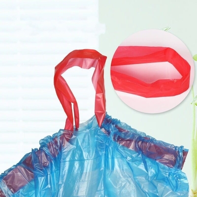 HDPE/LDPE/LLDPE 소재로 된 부엌 쓰레기용 두꺼운 검은색 드래그 스트링 쓰레기 봉지