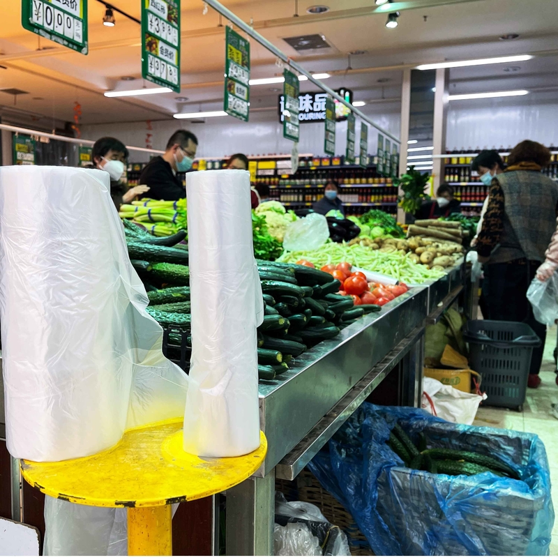 맞춤형 색상 HDPE 플라스틱 식품 포장 가방 맞춤형 두께의 롤 가방