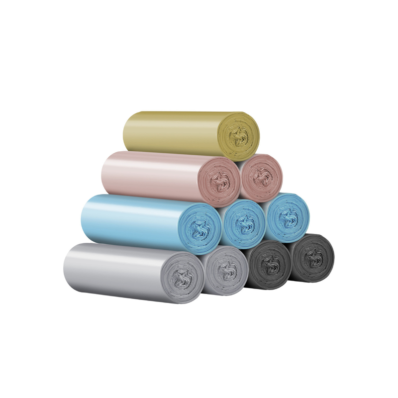 사용자 정의 13 갤런 또는 다른 크기 별 봉우리 쓰레기 가방 HDPE/LDPE/LLDPE 검은색