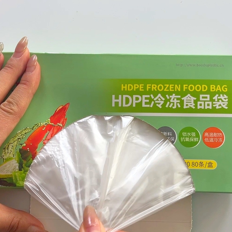 100% 처녀 HDPE 채소 과일 롤 두께 5-50mc 대용량 포장