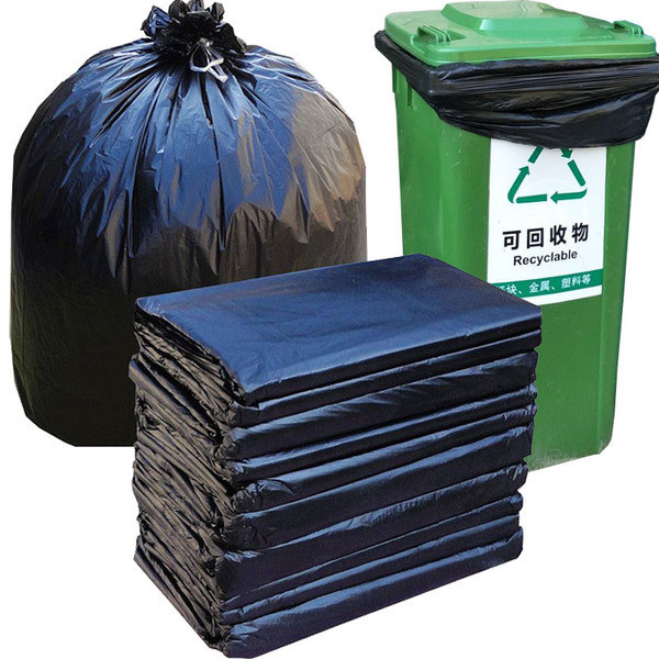 사용자 정의 크기 개별 접힌 HDPE 플라스틱 청소 계약자 포장 쓰레기 봉지