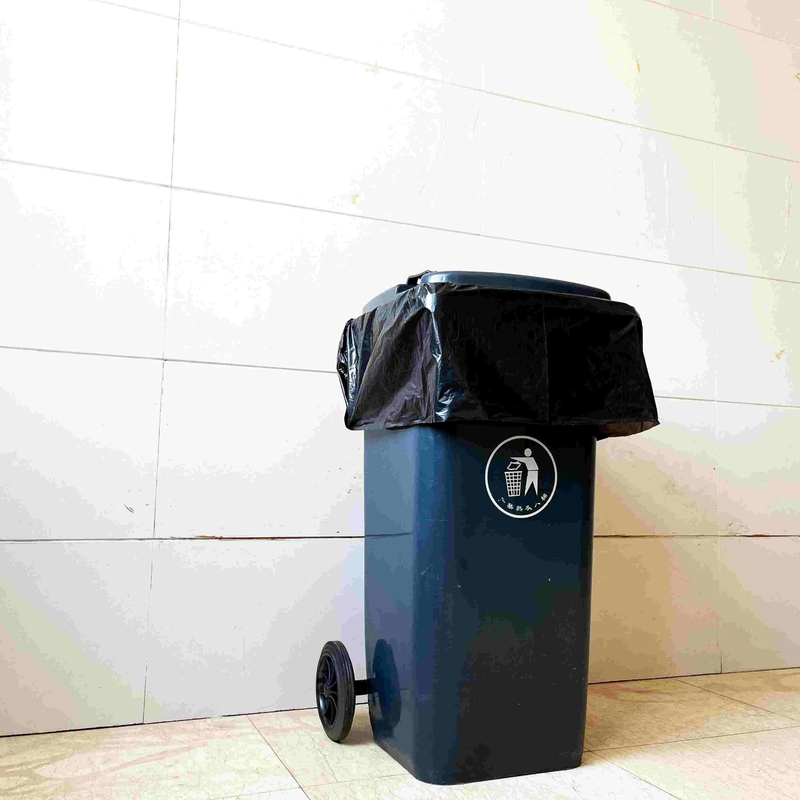 편리한 HDPE 검은 플라스틱 쓰레기 봉지 캔 라인어 및 친환경 폐기물 처리