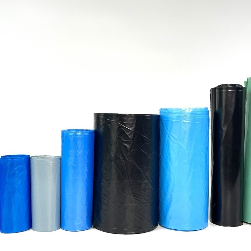LDPE 플라스틱 봉지 30 ~ 40 미크론 쓰레기 봉지 4 롤 음식 안전용 상자 쓰레기 봉지